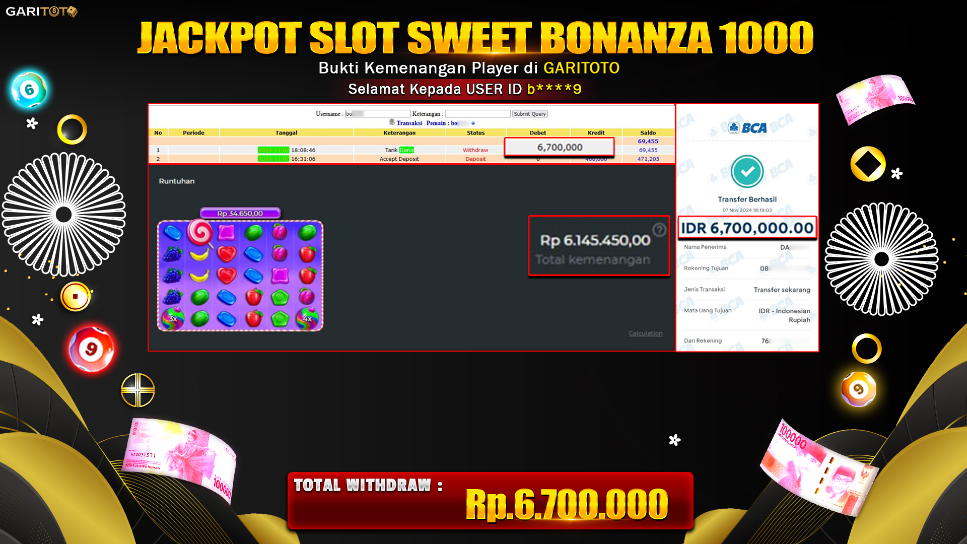 JACKPOT SLOT SWEET BONANZA 1000