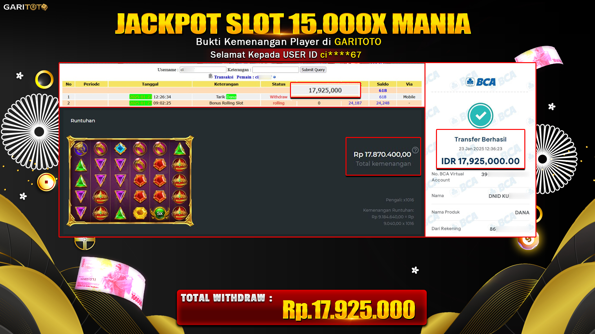 JACKPOT SLOT 15.000X MANIA