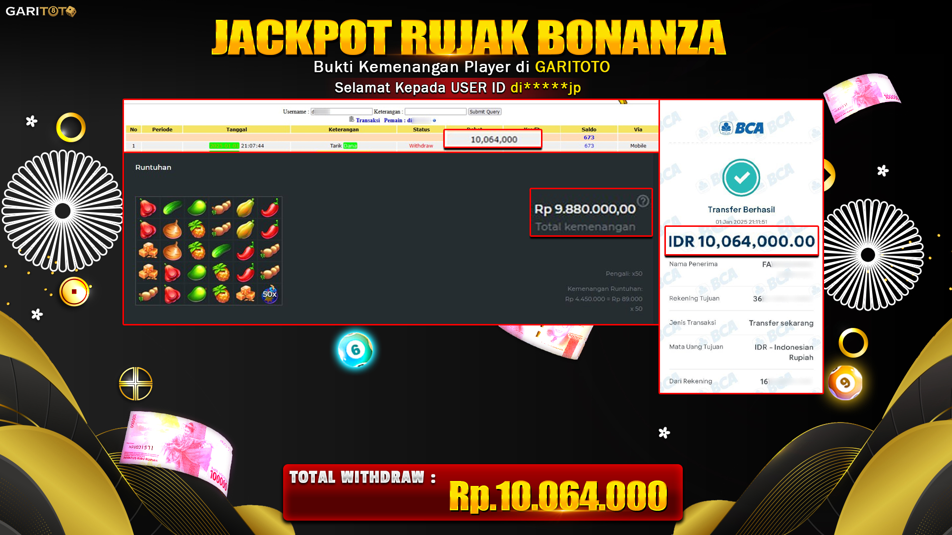 JACKPOT RUJAK BONANZA