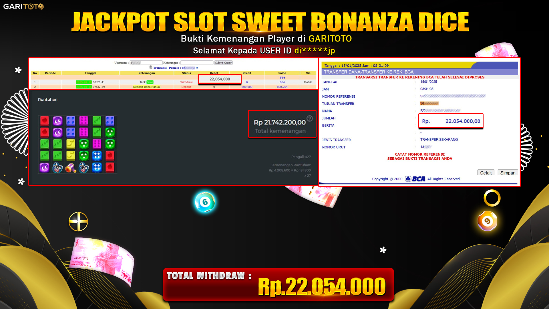 JACKPOT SLOT SWEET BONANZA DICE