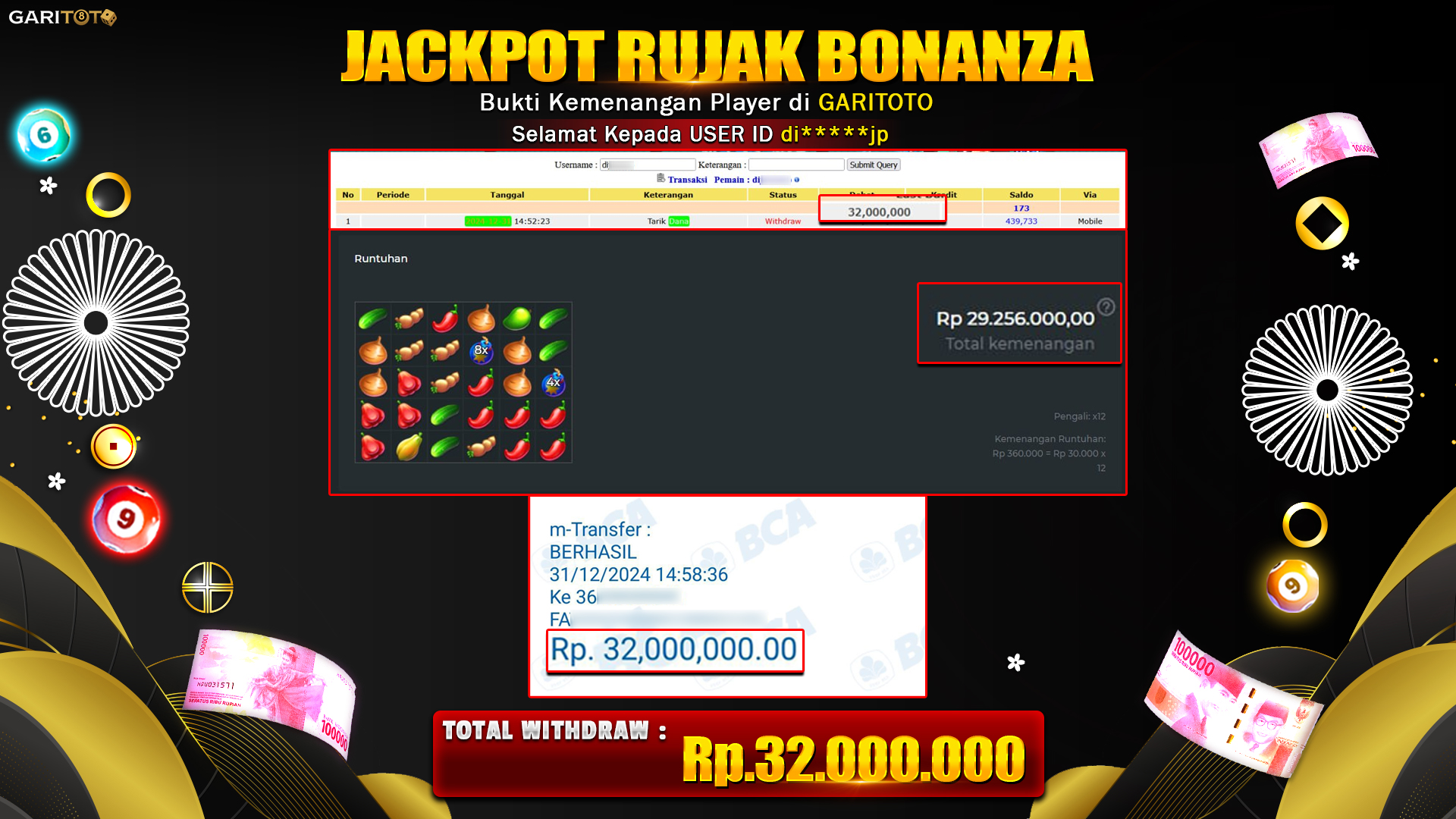JACKPOT RUJAK BONANZA