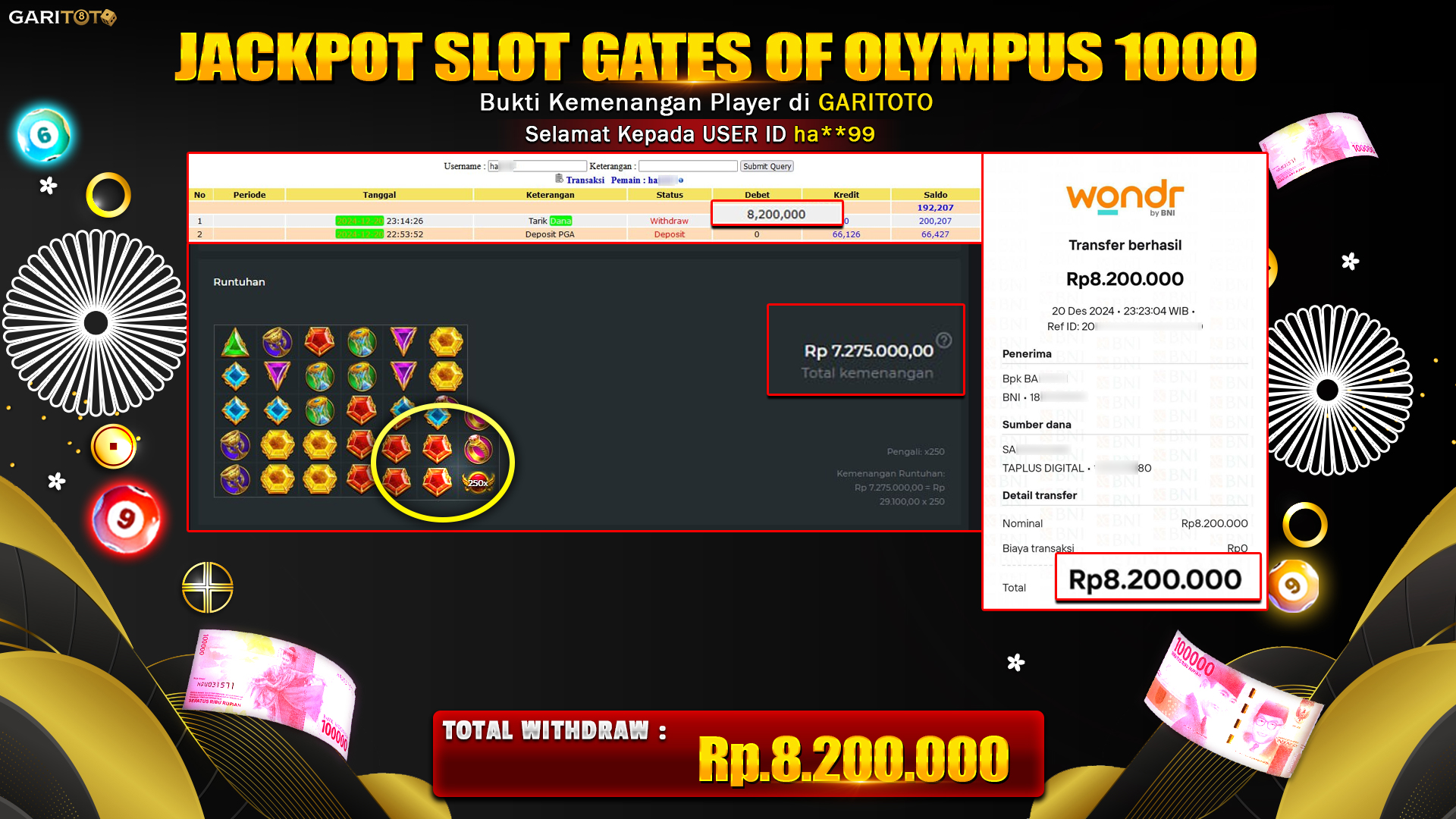 JACKPOT SLOT GATES OF OLYMPUS 1000