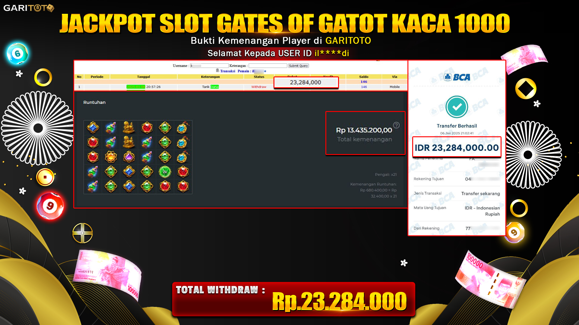 JACKPOT SLOT GATES OF GATOT KACA 1000