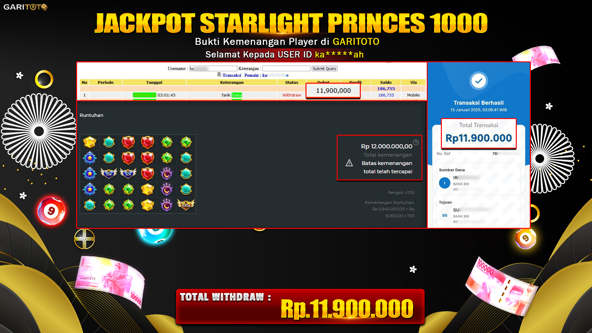 JACKPOT STARLIGHT PRINCESS 1000