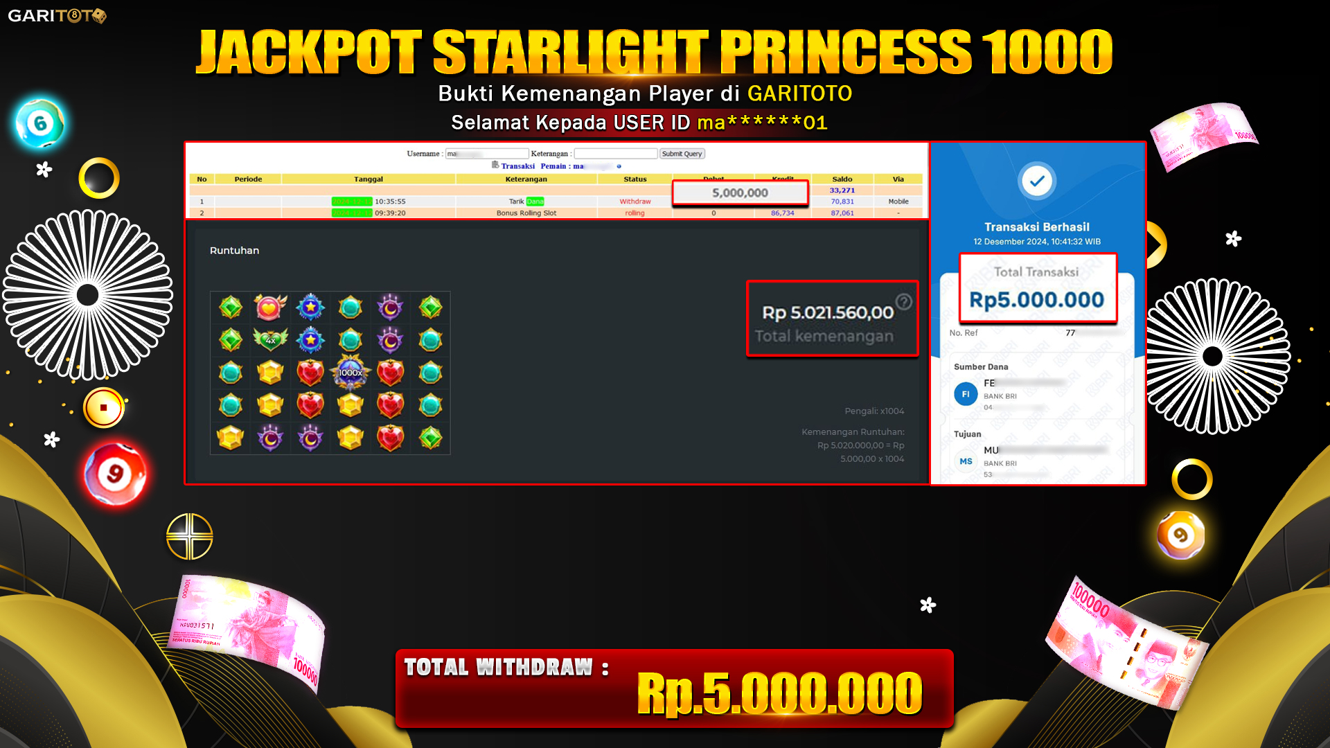 JACKPOT STARLIGHT PRINCESS 1000