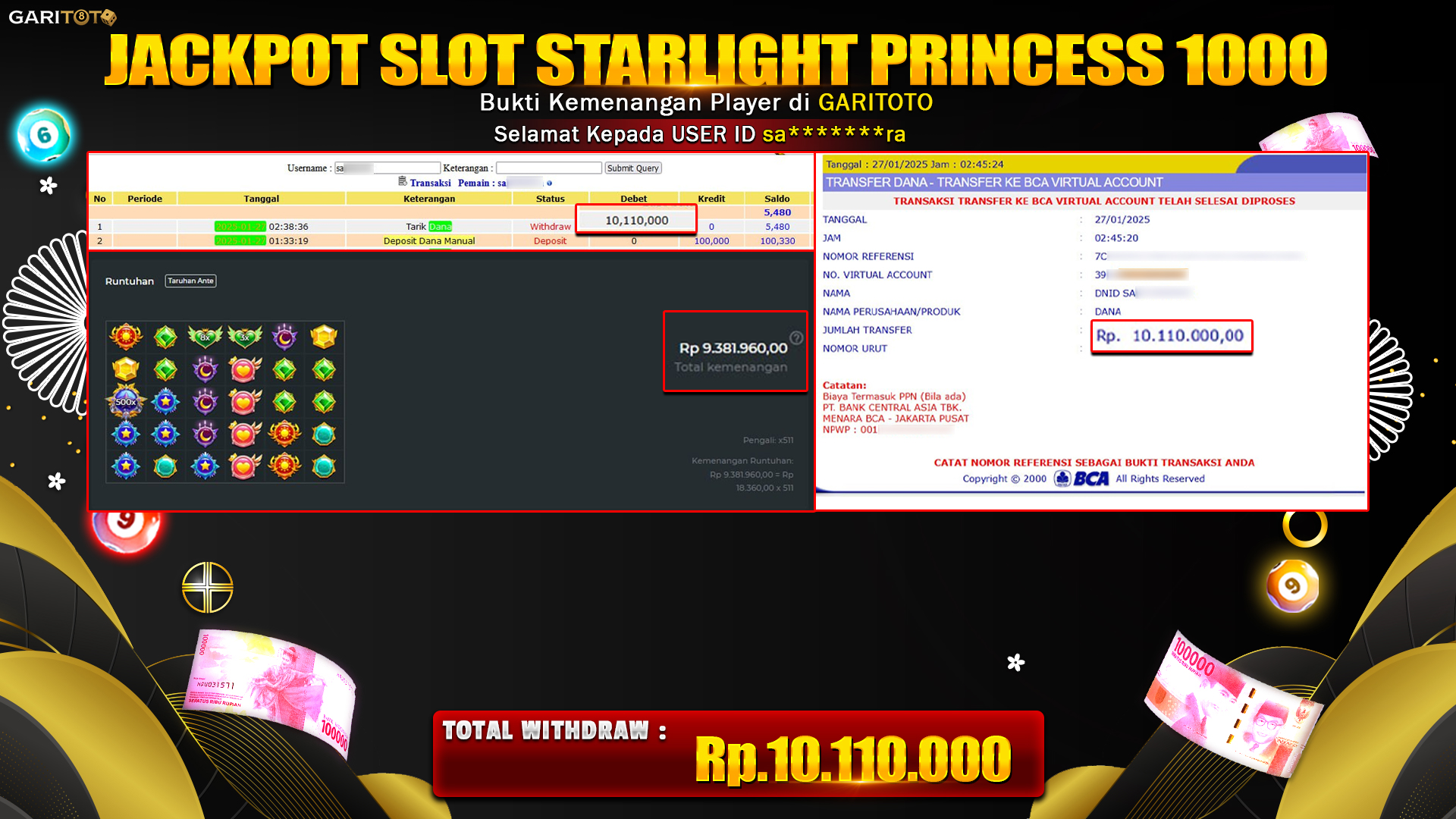 JACKPOT SLOT STARLIGHT PRINCESS 1000