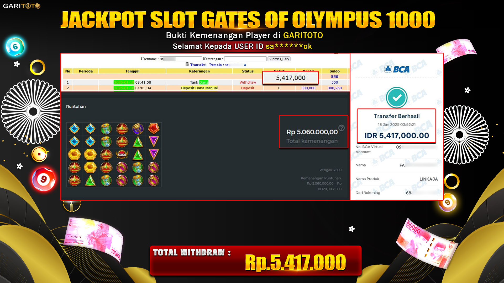 JACKPOT SLOT GATES OF OLYMPUS 1000