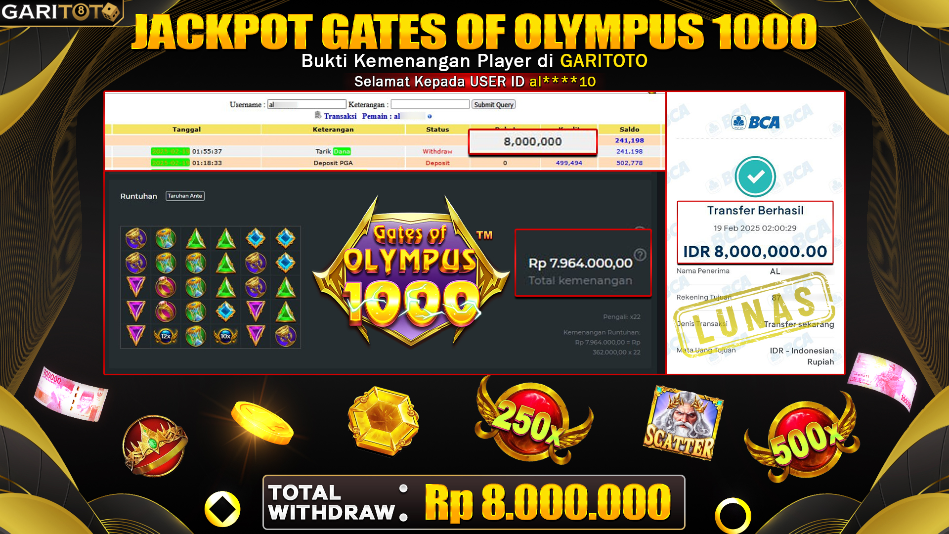 JACKPOT GATES OF OLYMPUS 1000