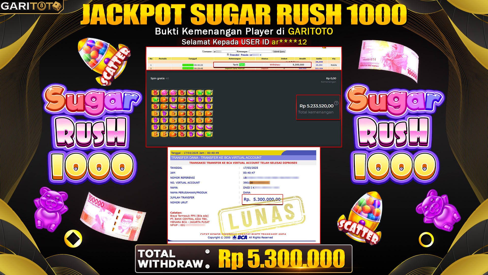 JACKPOT SUGAR RUSH 1000