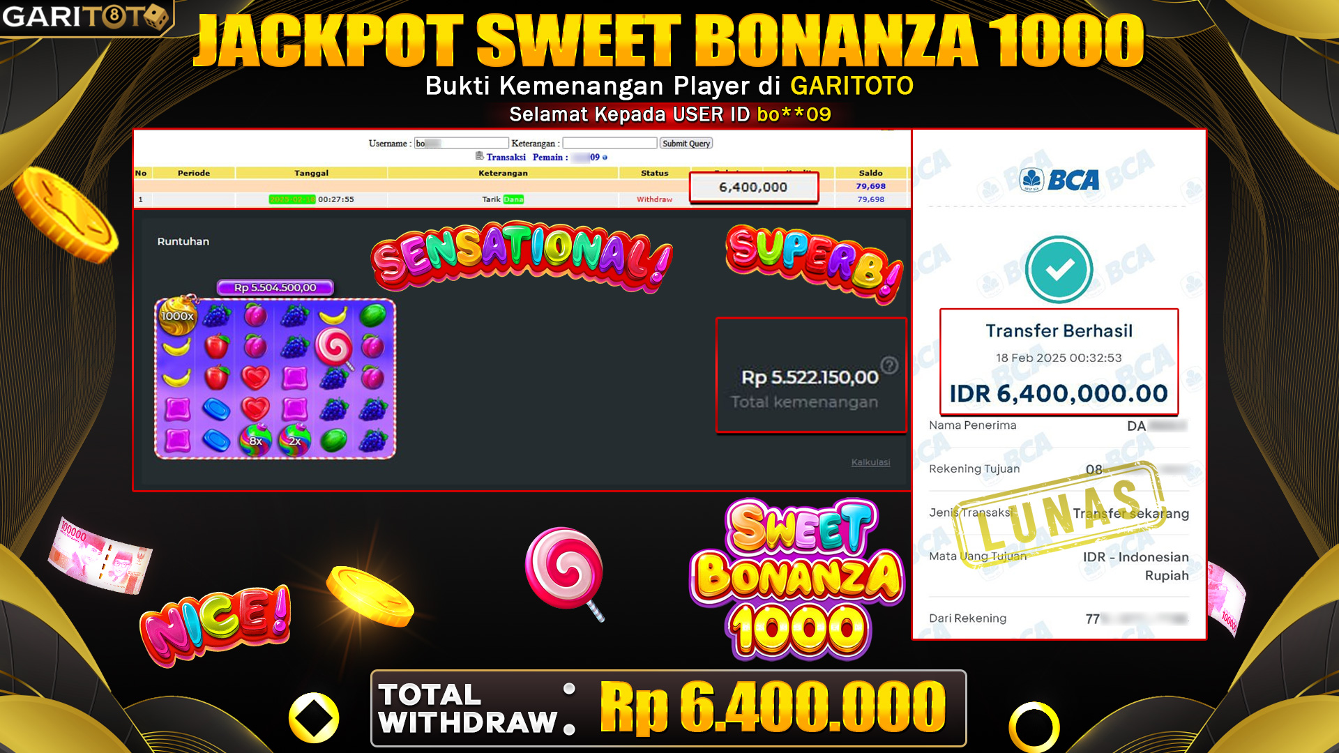 JACKPOT SWEET BONANZA 1000