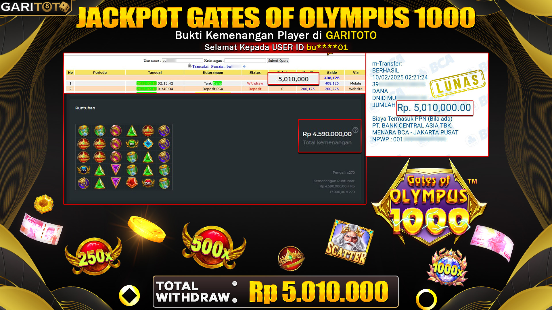 JACKPOT GATES OF OLYMPUS 1000
