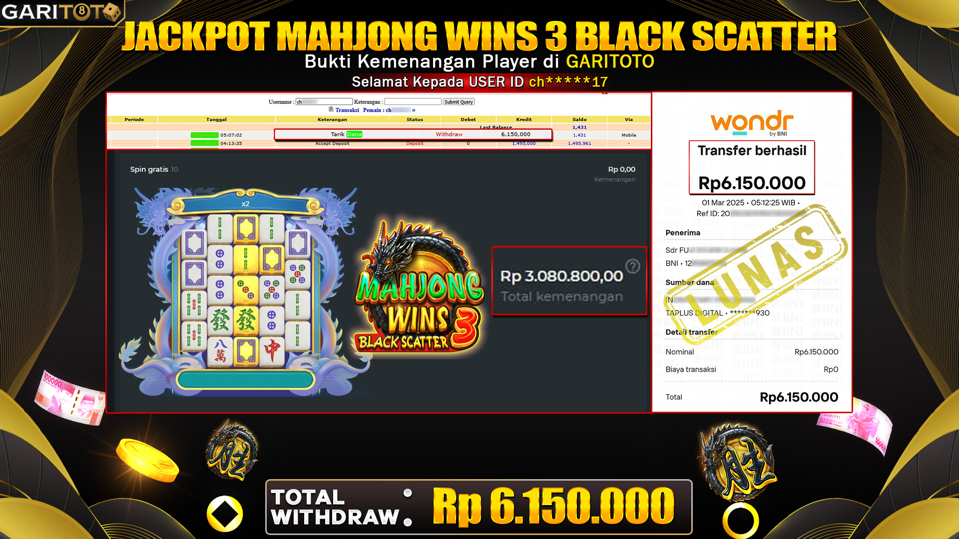 JACKPOT MAHJONG WINS 3 BLACK SCATTER