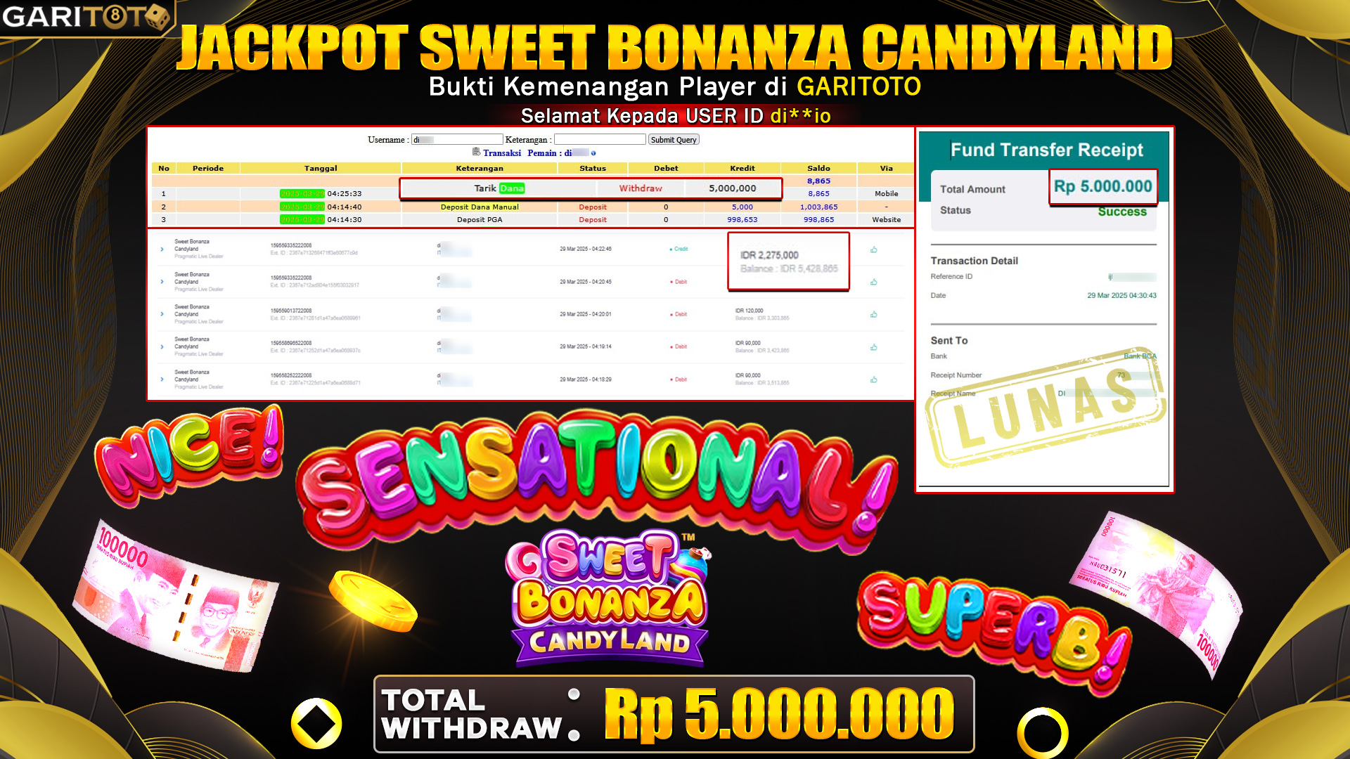 JACKPOT SWEET BONANZA CANDYLAND