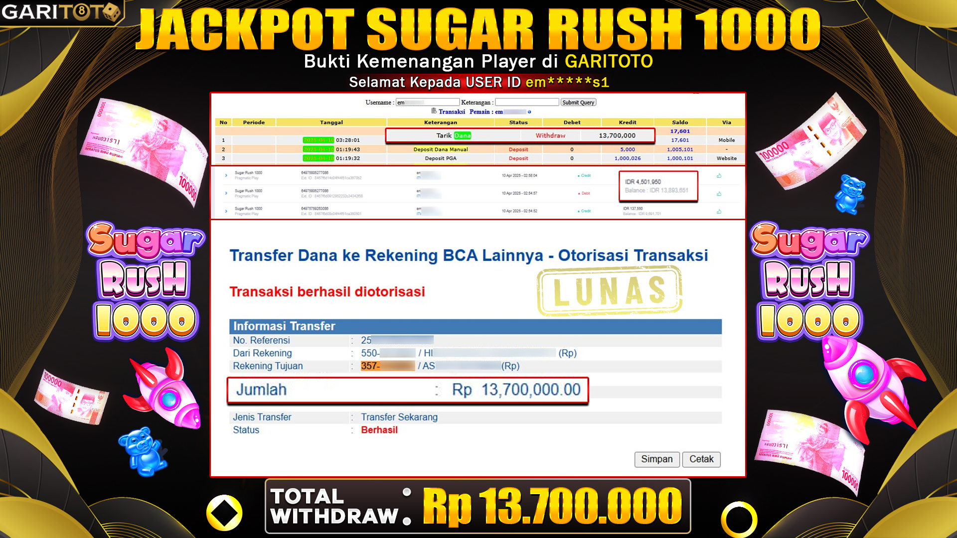 JACKPOT SUGAR RUSH 1000