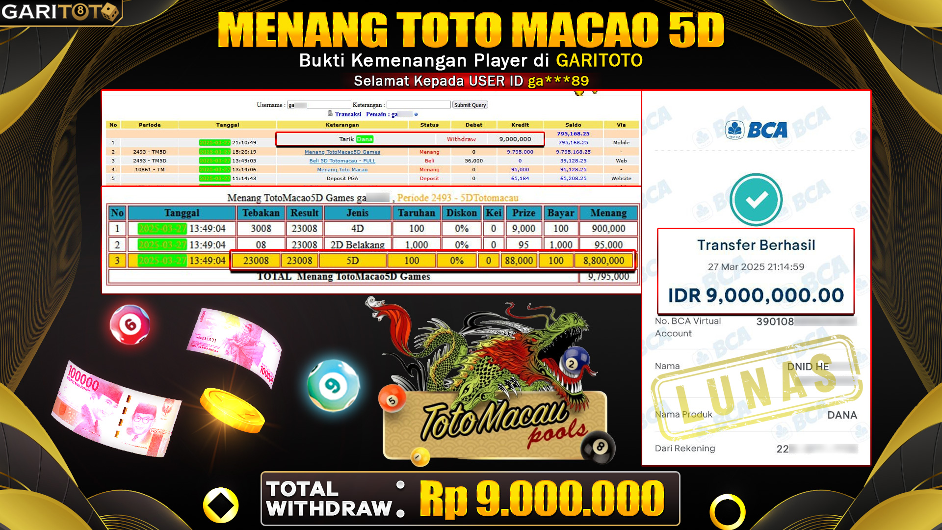 JACKPOT TOTO MACAO 5D