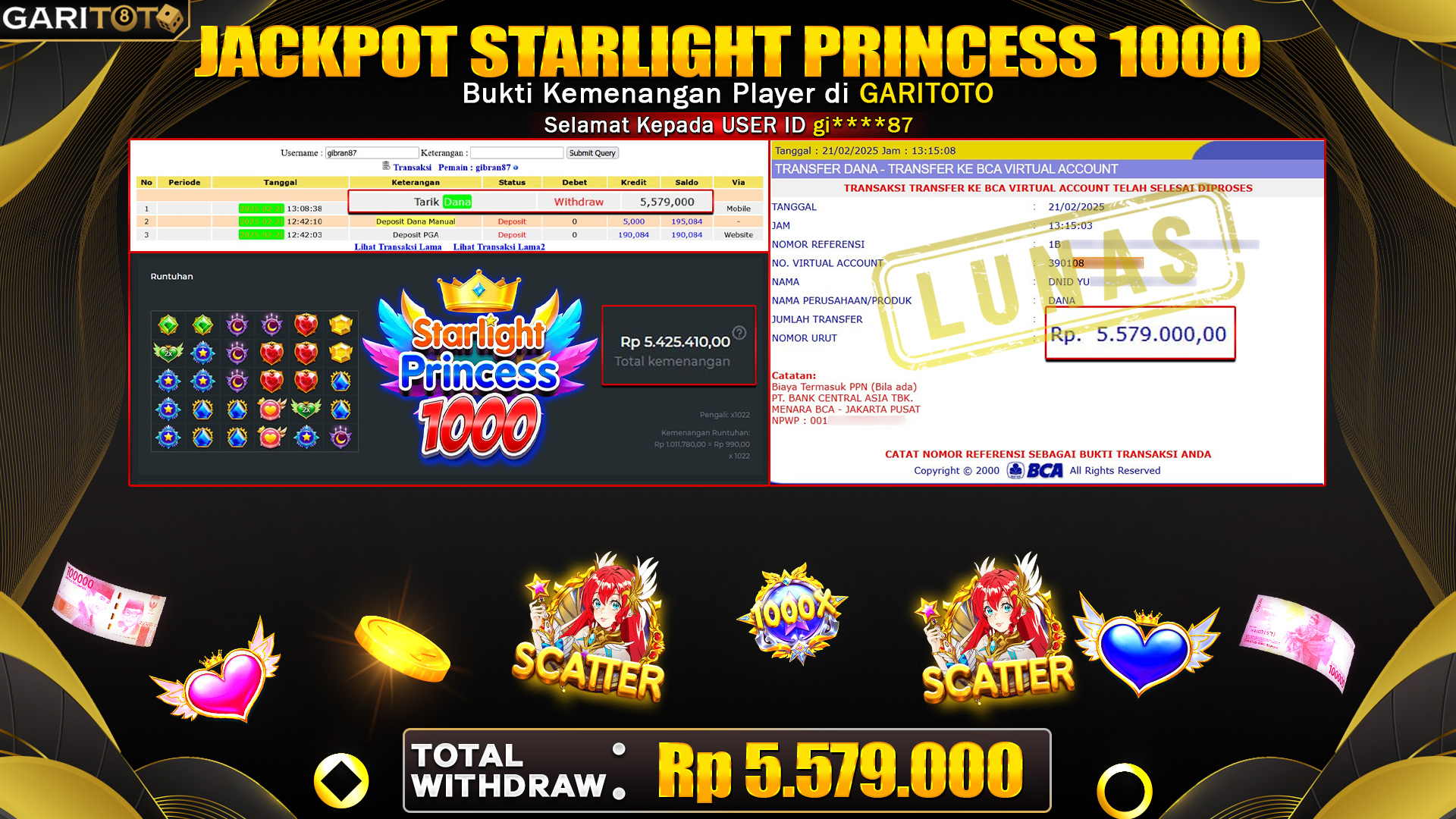 JACKPOT STARLIGHT PRINCESS 1000