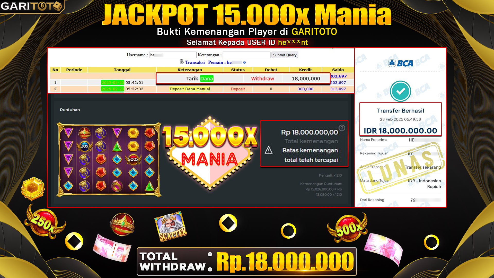 JACKPOT 15.000x MANIA