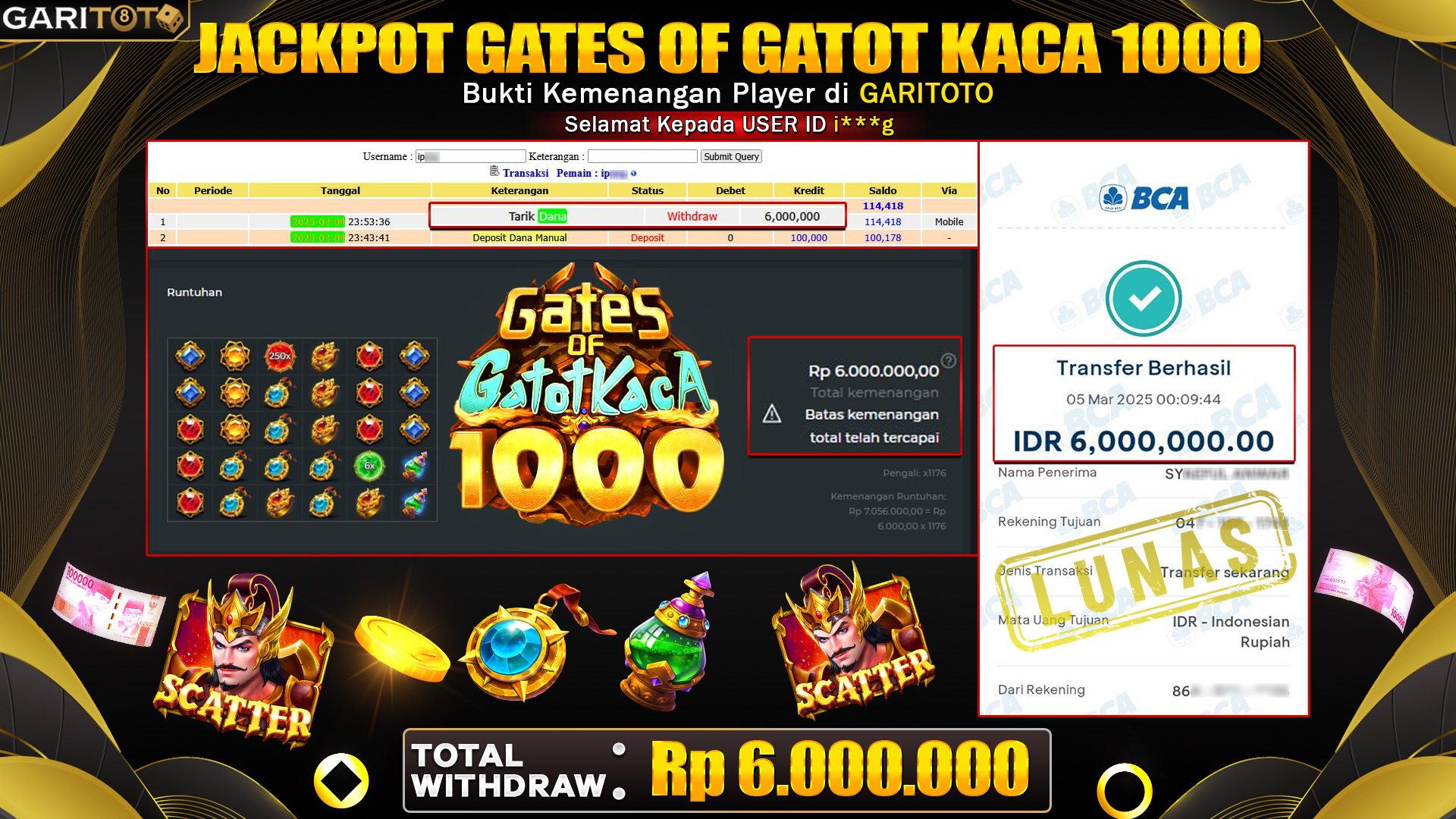 JACKPOT GATES OF GATOT KACA 1000