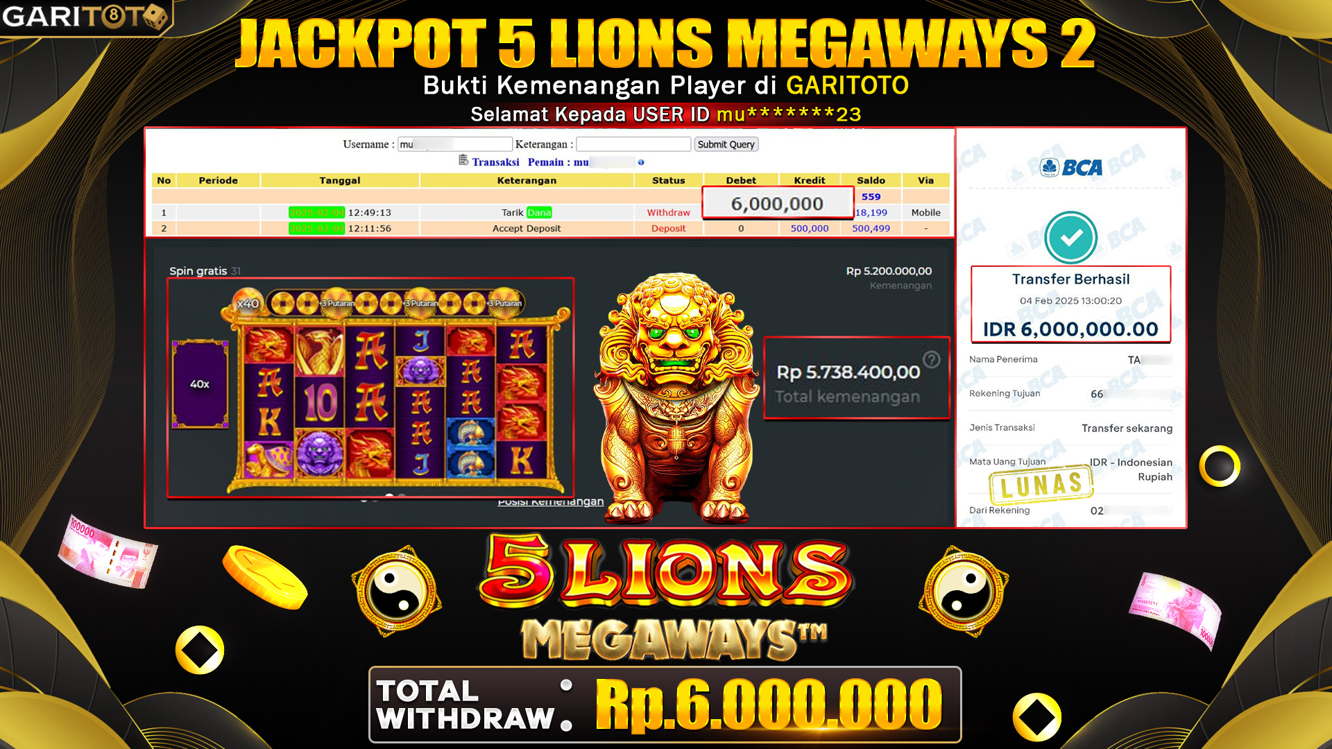 JACKPOT 5 LIONS MEGAWAYS 2
