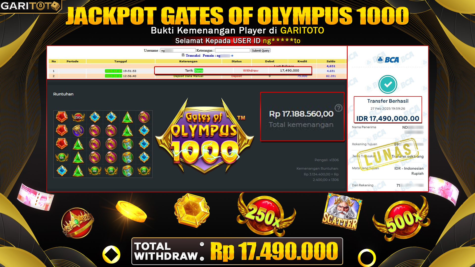 JACKPOT GATES OF OLYMPUS 1000