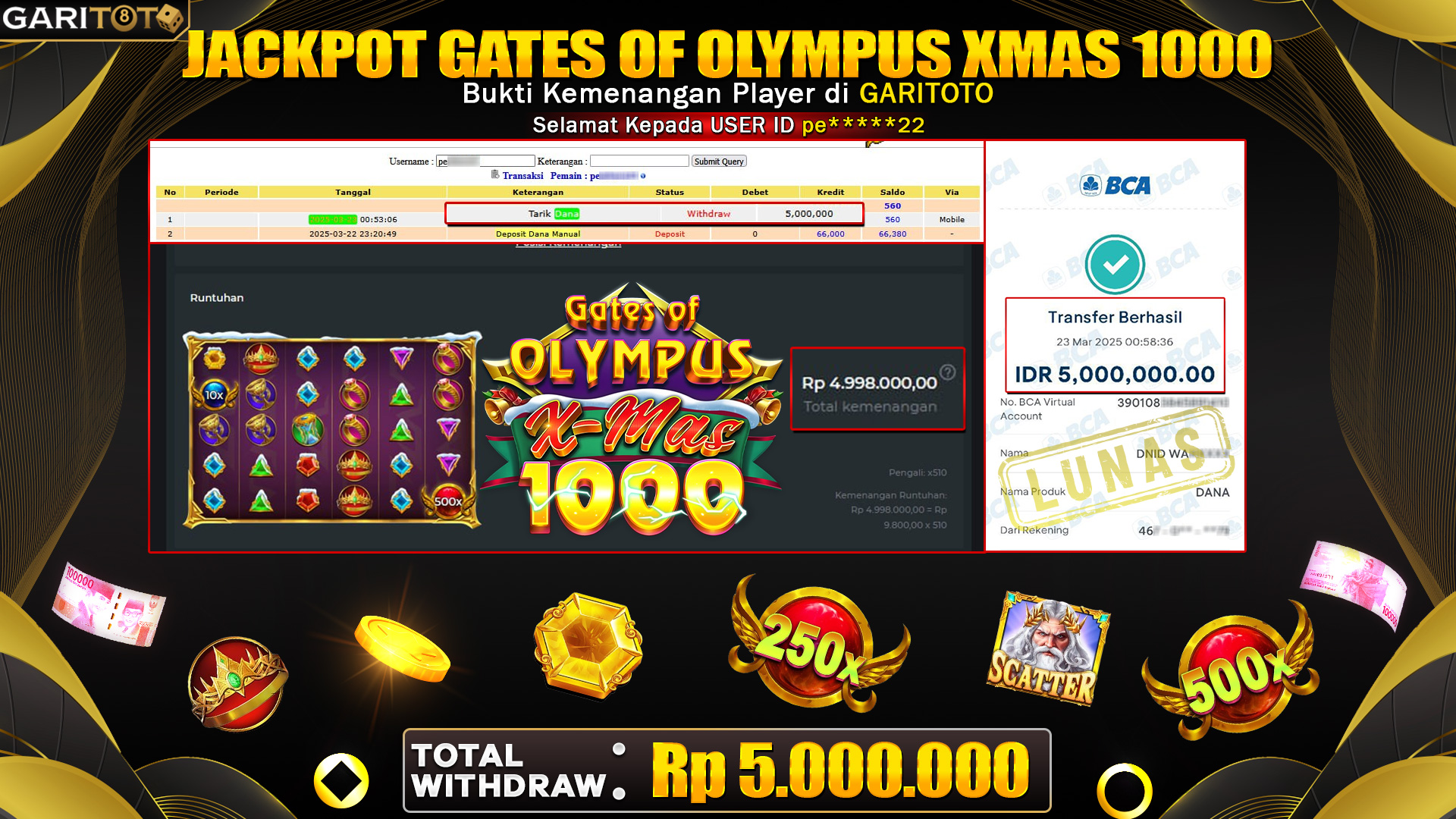 JACKPOT GATES OF OLYMPUS XMAS 1000