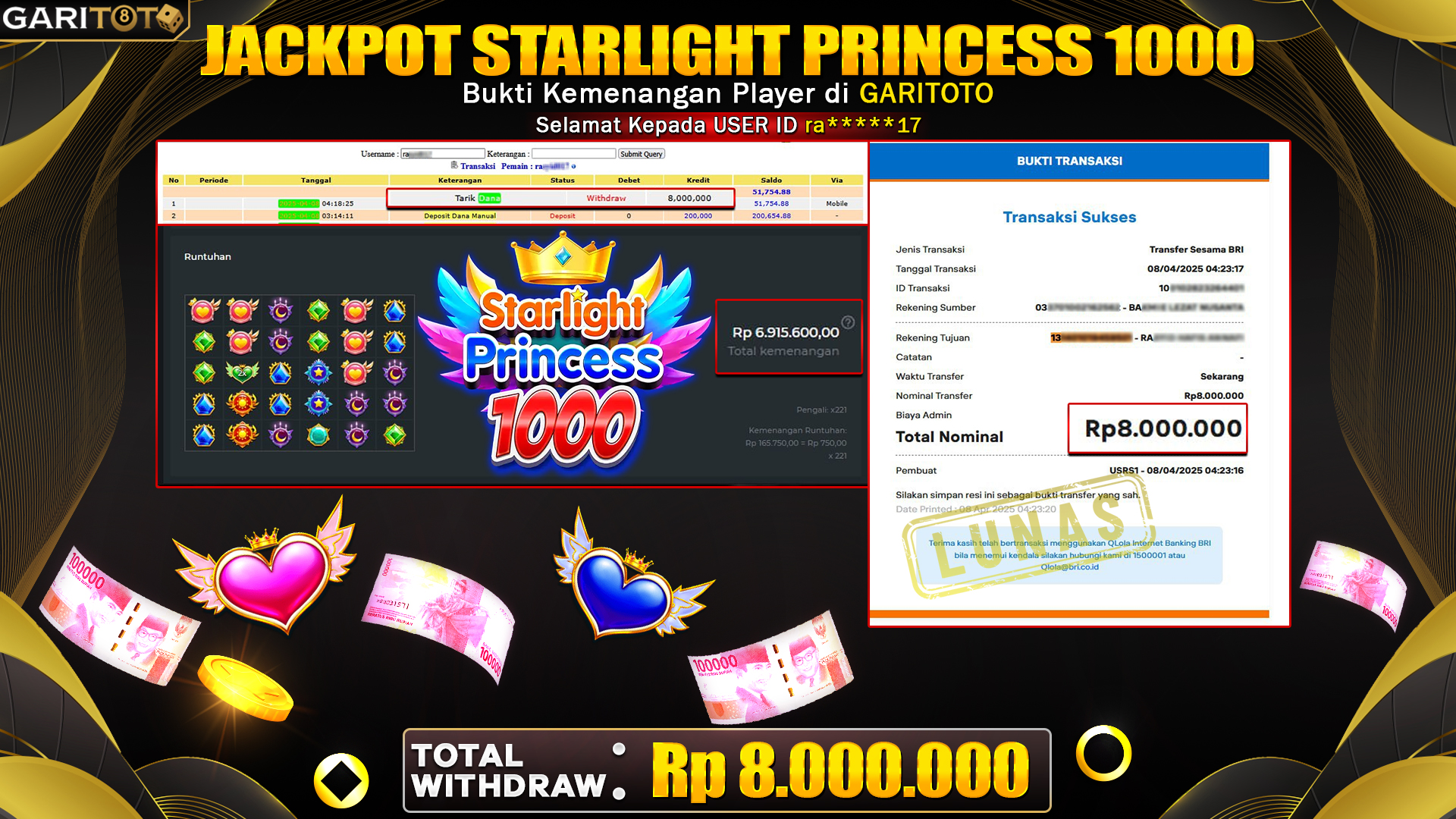 JACKPOT STARLIGHT PRINCESS 1000