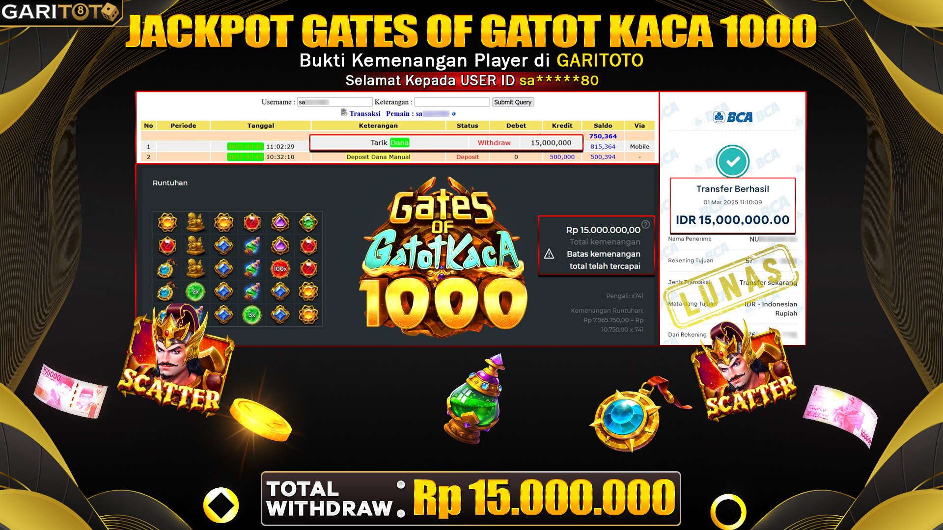 JACKPOT GATES OF GATOT KACA 1000