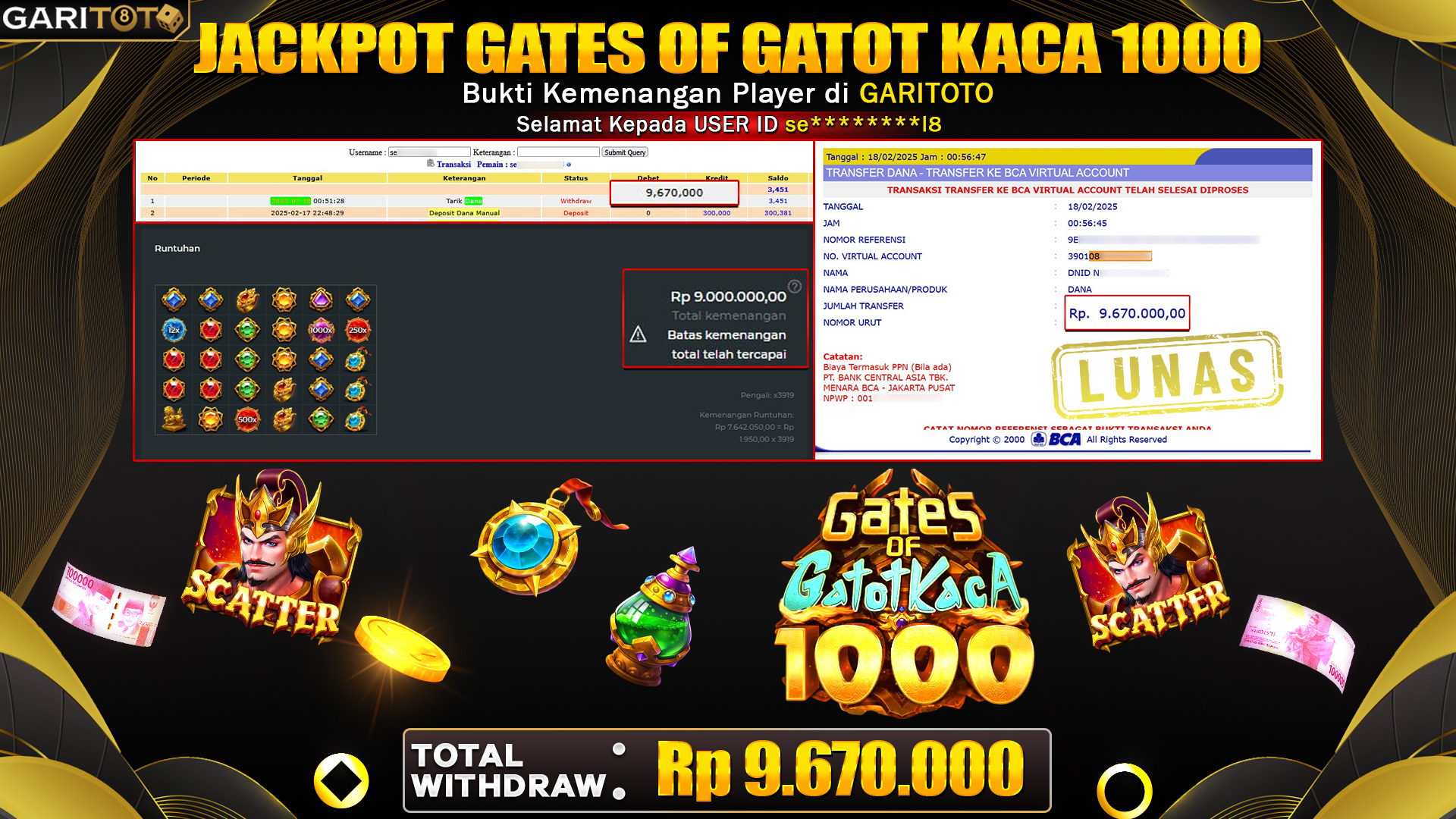 JACKPOT GATES OF GATOT KACA 1000