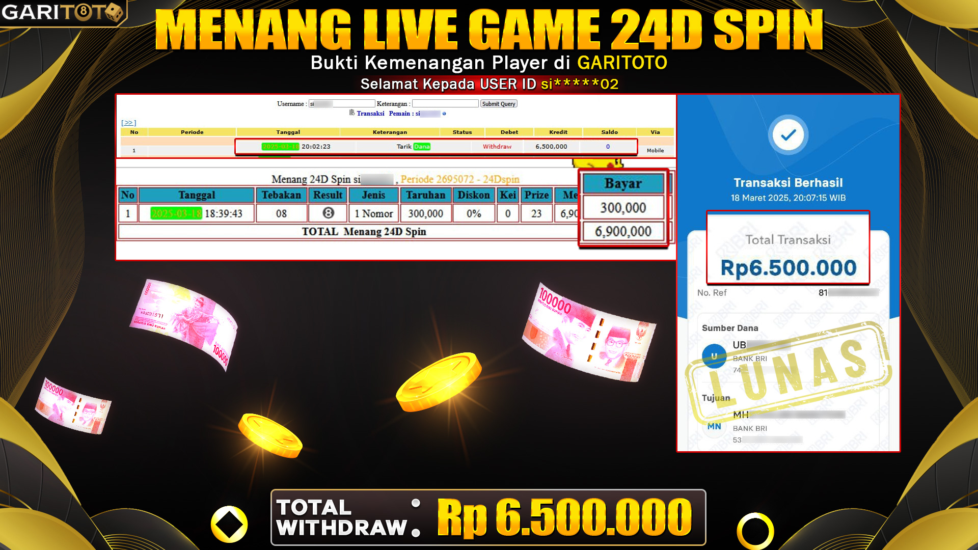 JACKPOT LIVE GAME 24D SPIN