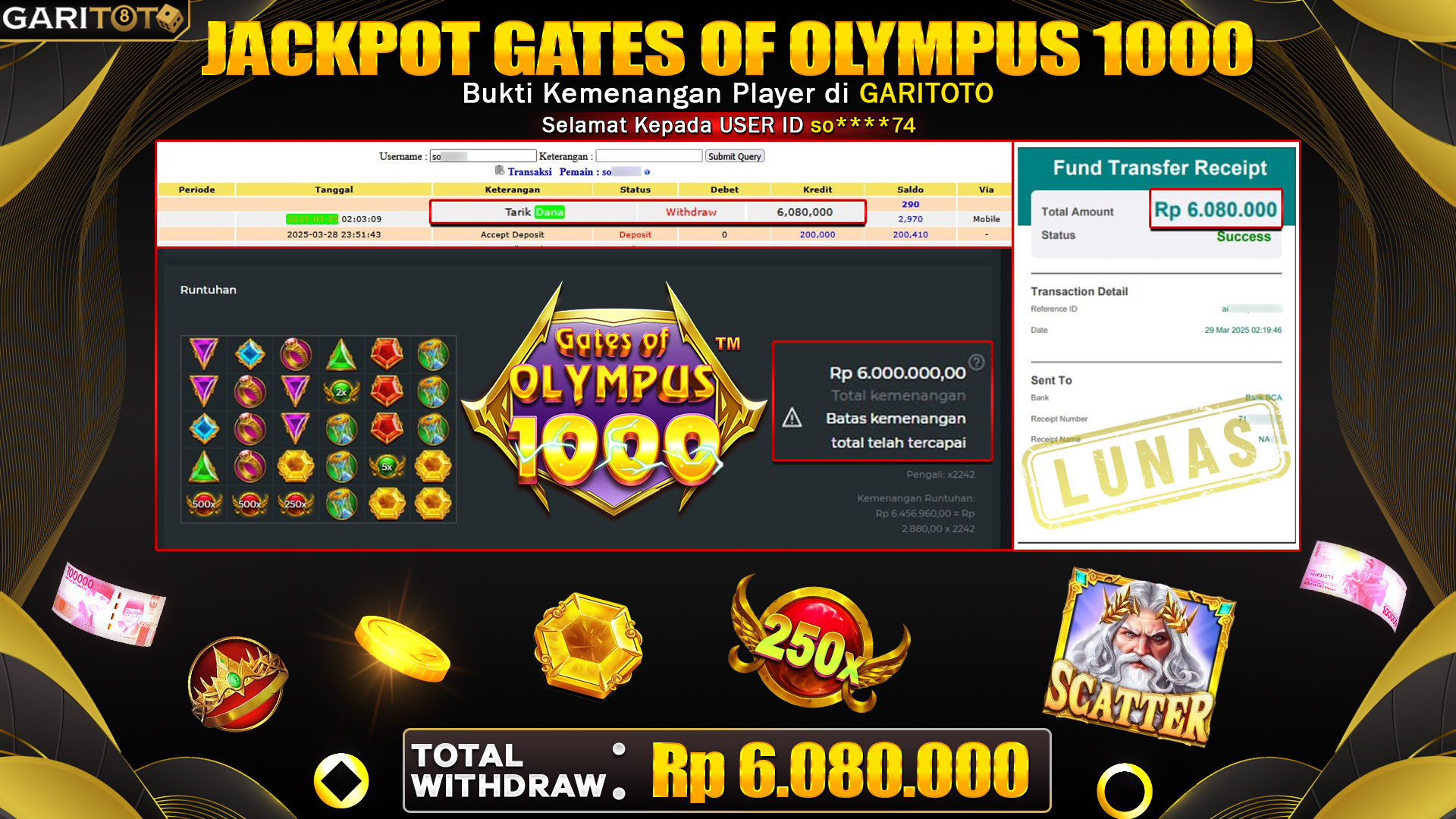 JACKPOT GATES OF OLYMPUS 1000
