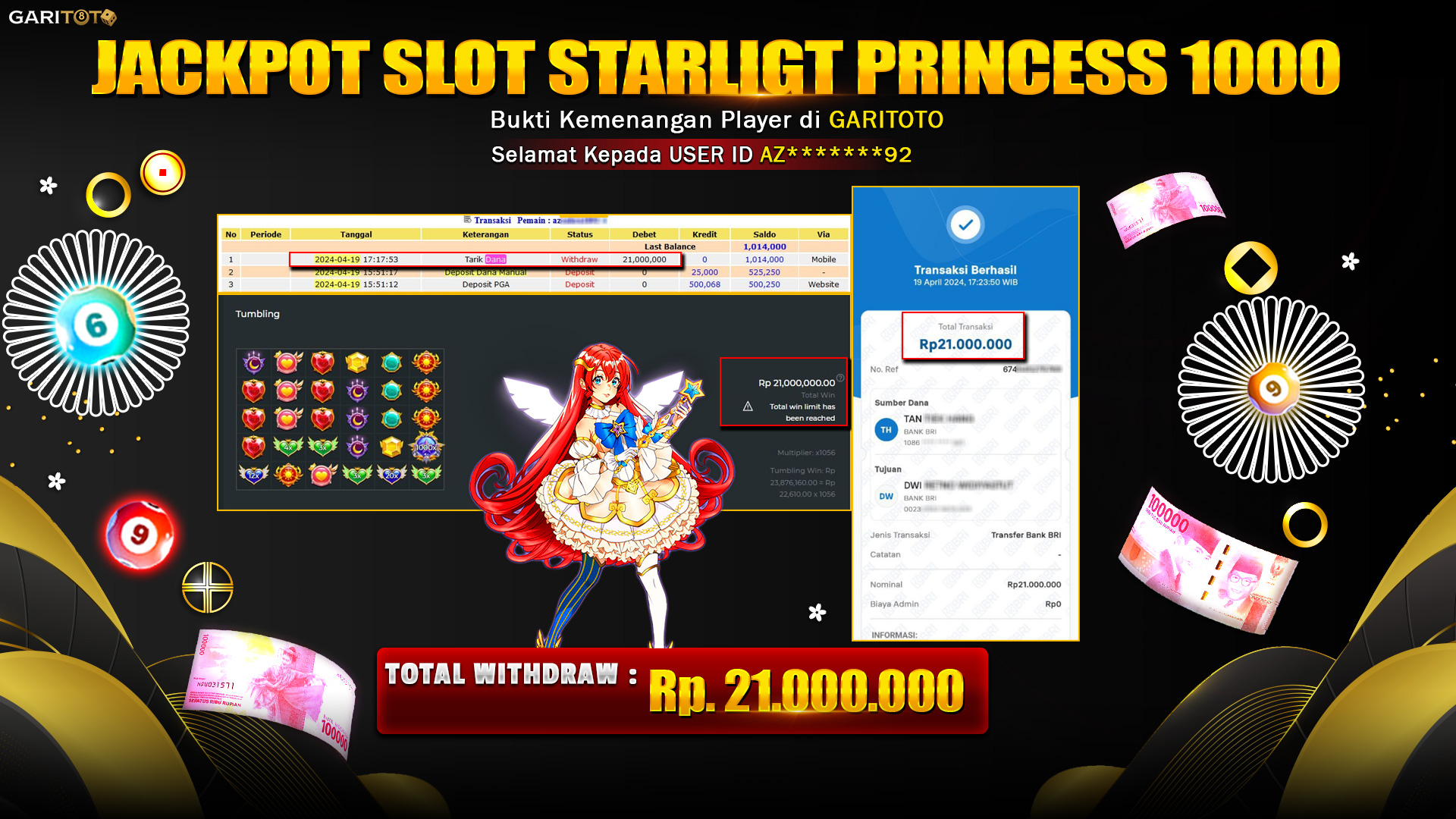 JACKPOT SLOT STARLIGTH PRINCESS 1000