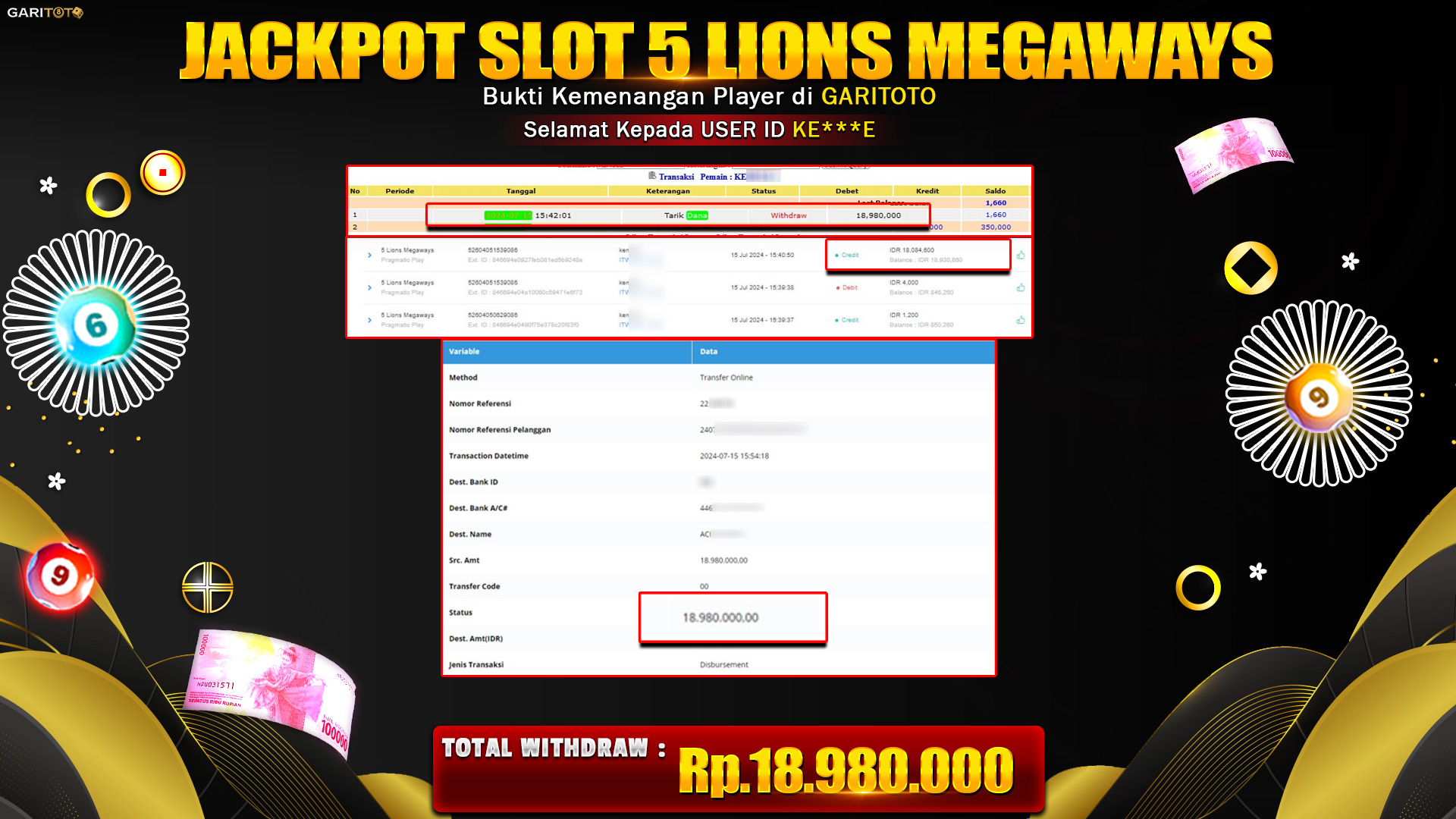 JACKPOT SLOT 5 LIONS MEGAWAYS