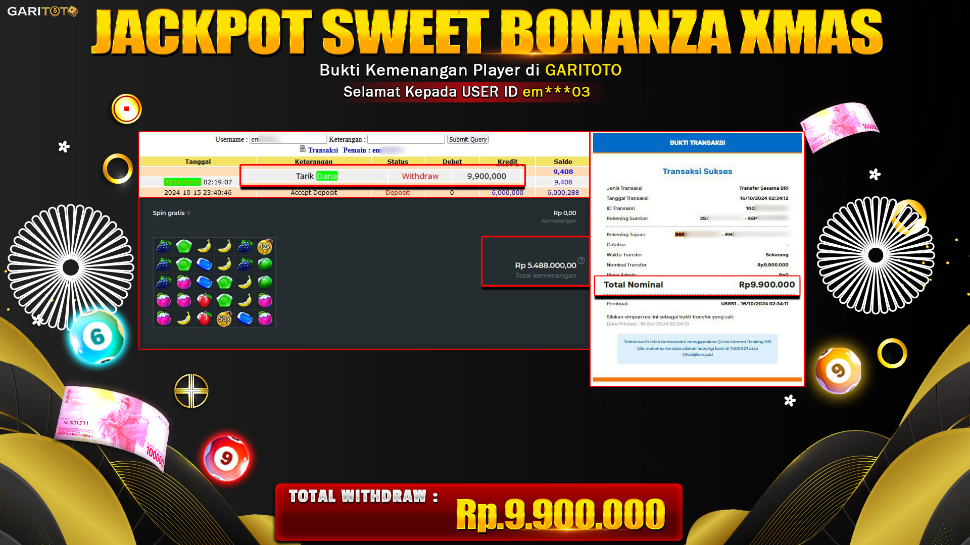 JACKPOT SLOT SWEET BONANZA XMAS