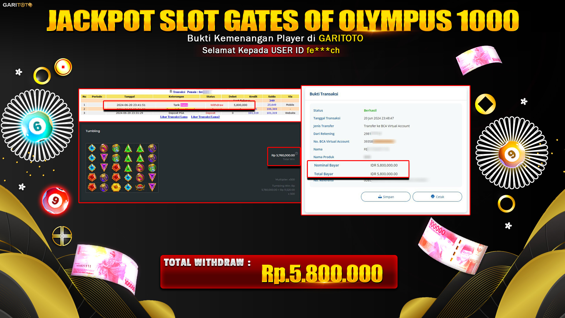 JACKPOT SLOT GATES OF OLYMPUS 1000