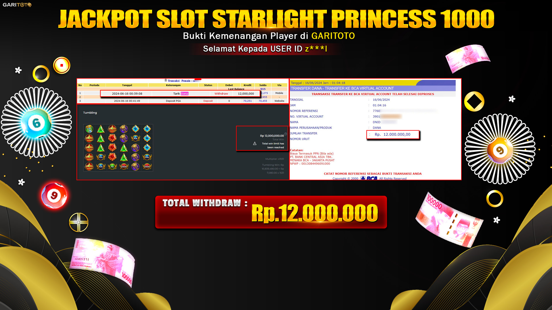 JACKPOT SLOT STARLIGHT PRINCESS 1000