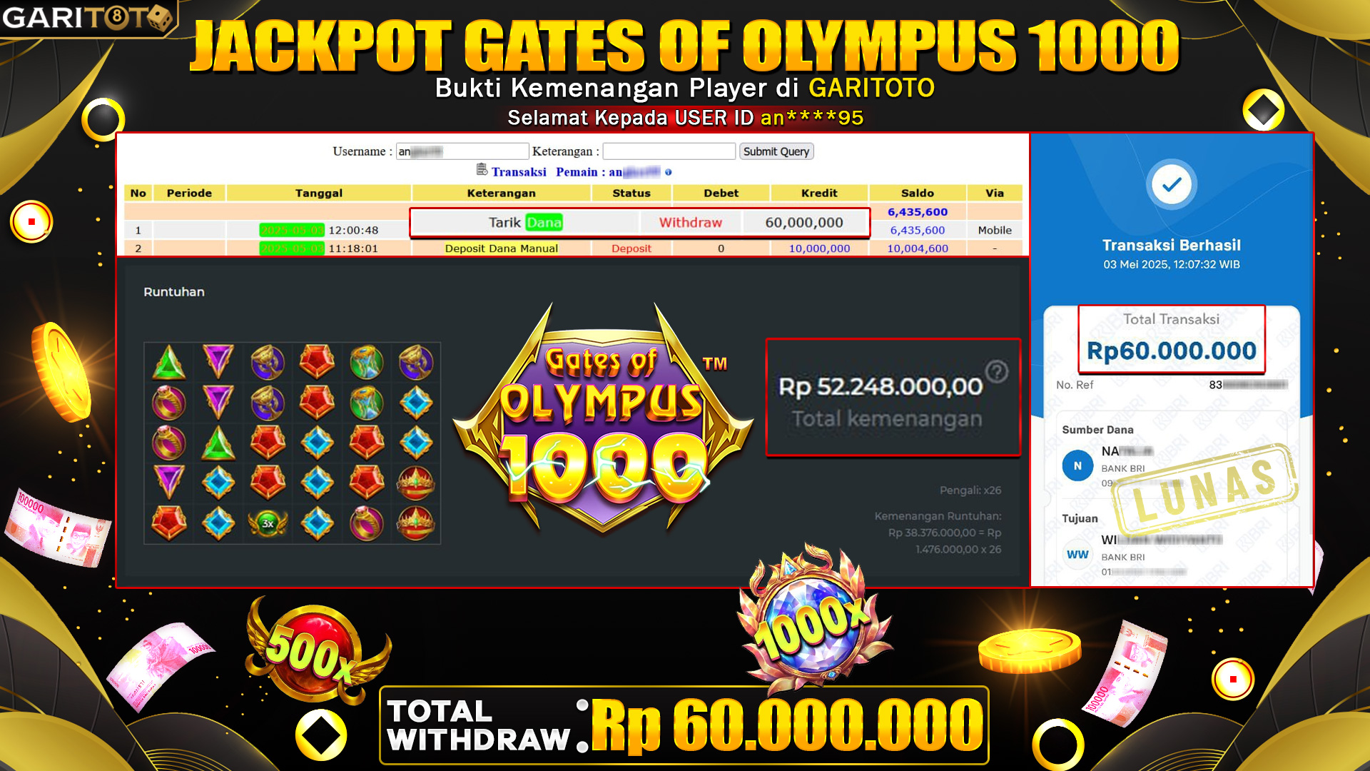 JACKPOT GATES OF OLYMPUS 1000