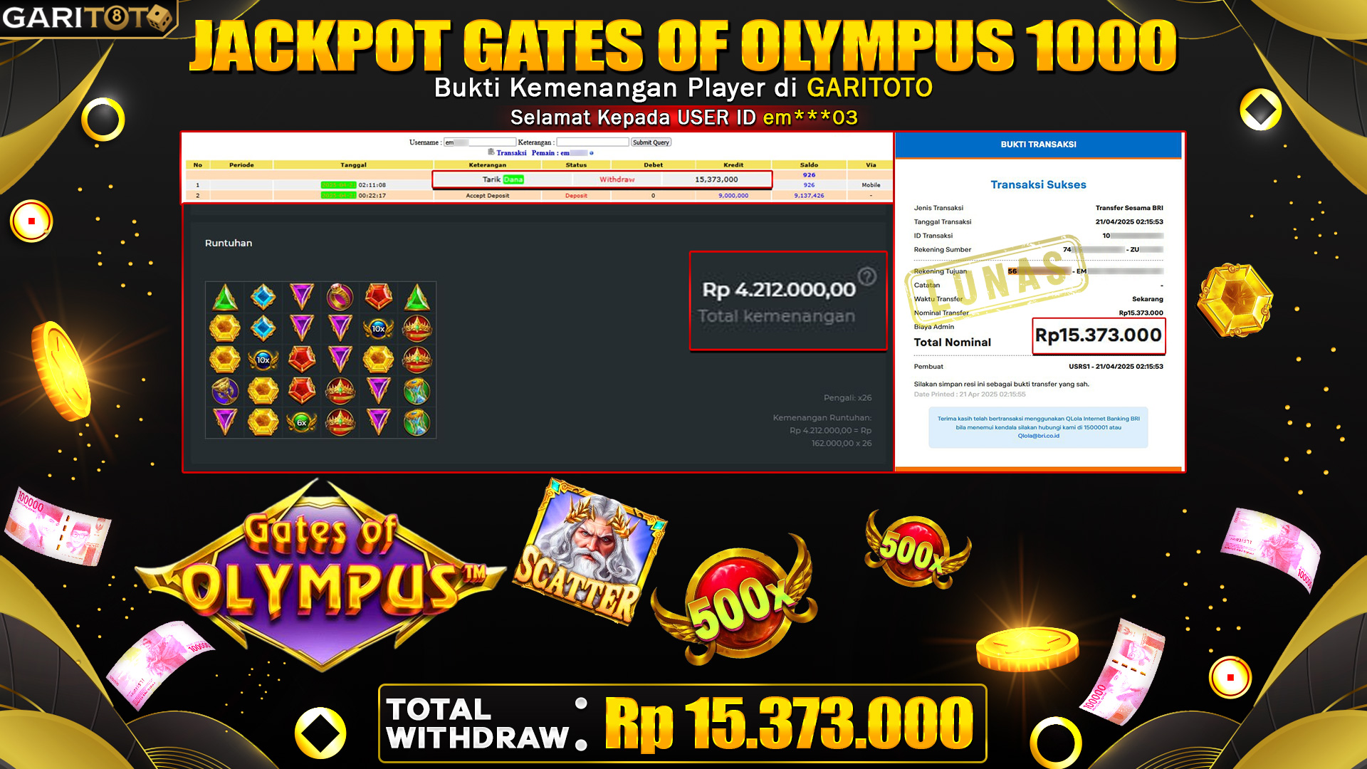 JACKPOT GATES OF OLYMPUS 1000