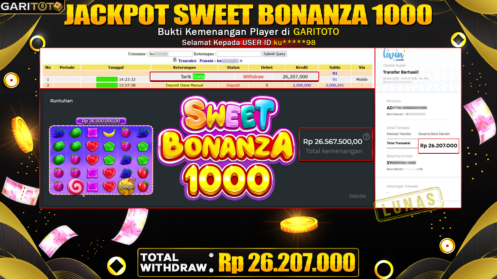 JACKPOT SWEET BONANZA 1000