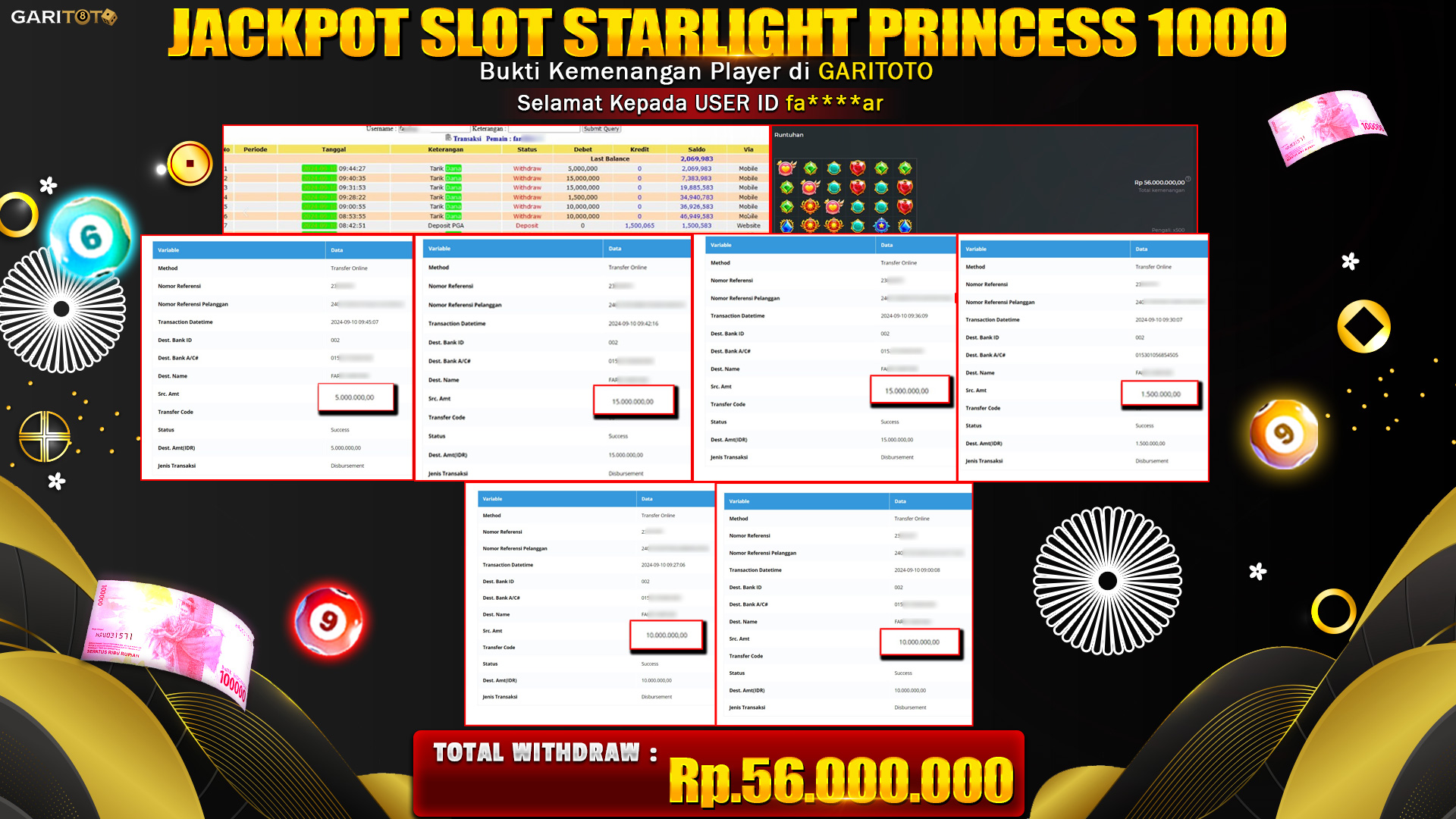 JACKPOT SLOT STARLIGHT PRINCESS 1000