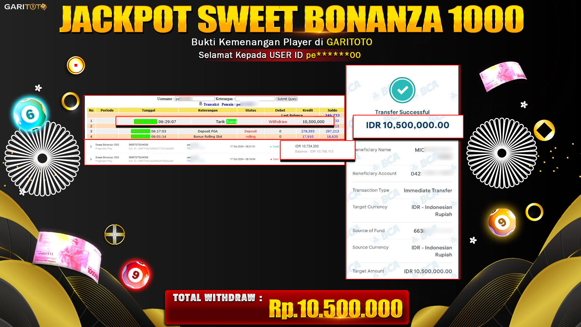 JACKPOT SLOT SWEET BONANZA 1000