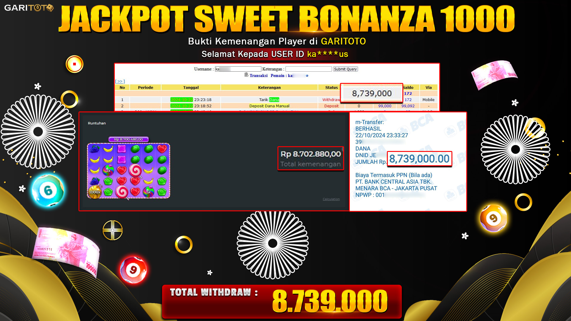 JACKPOT SLOT SWEET BONANZA 1000